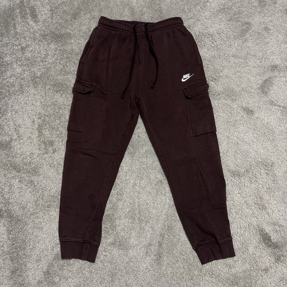 Nike Cargo Jogger Pants Mens Medium Brown Sweatpants Pockets Athletic Gym